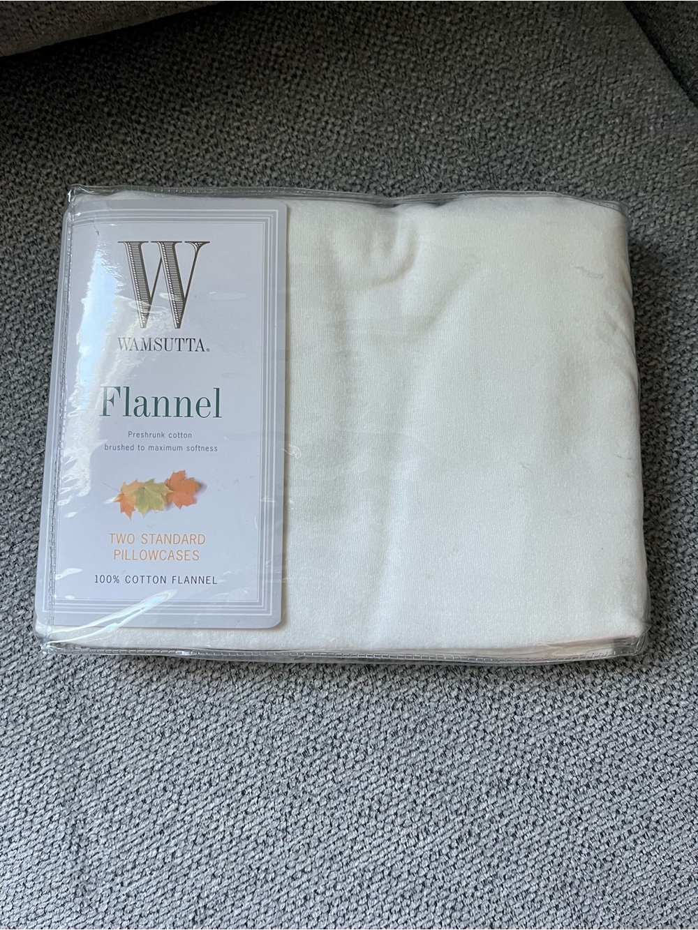 Wamsutta Flannel Pillowcases Cream (2 Standard)